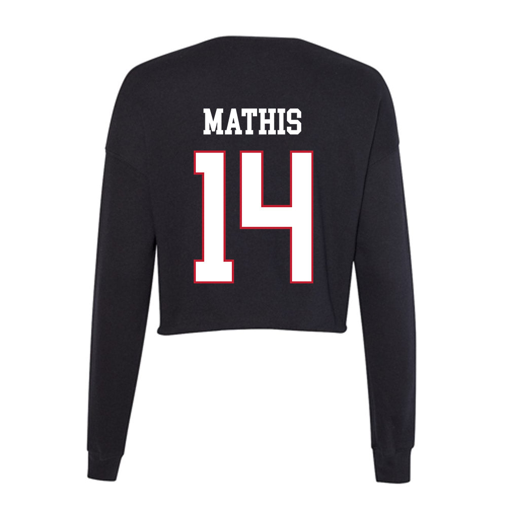 Miami of Ohio - NCAA Softball : Leila Mathis - Women's Cropped Crew Fleece-1