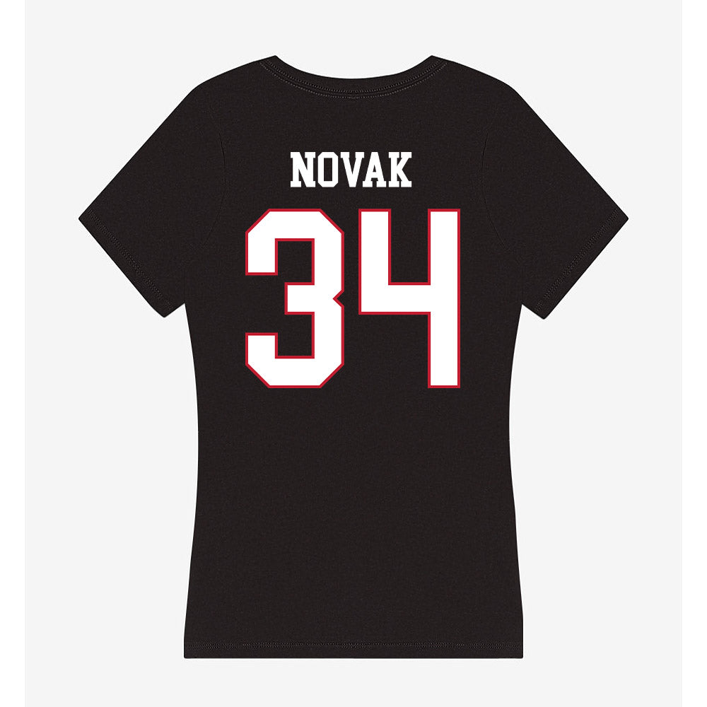 Miami of Ohio - NCAA Baseball : Cameron Novak - Women's V-Neck T-Shirt-1