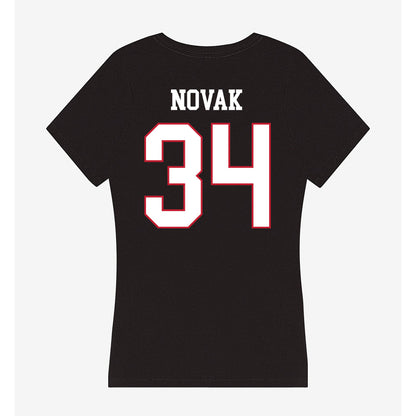 Miami of Ohio - NCAA Baseball : Cameron Novak - Women's V-Neck T-Shirt-1