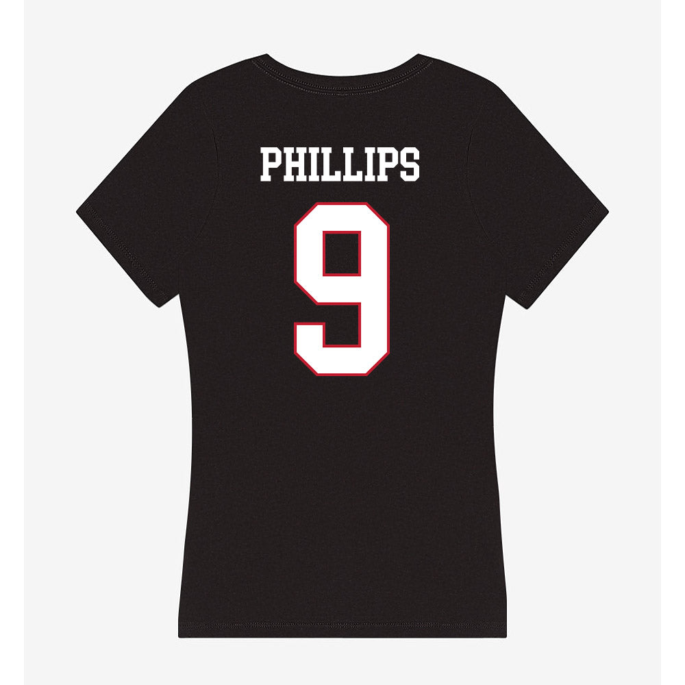 Miami of Ohio - NCAA Baseball : Drew Phillips - Women's V-Neck T-Shirt-1