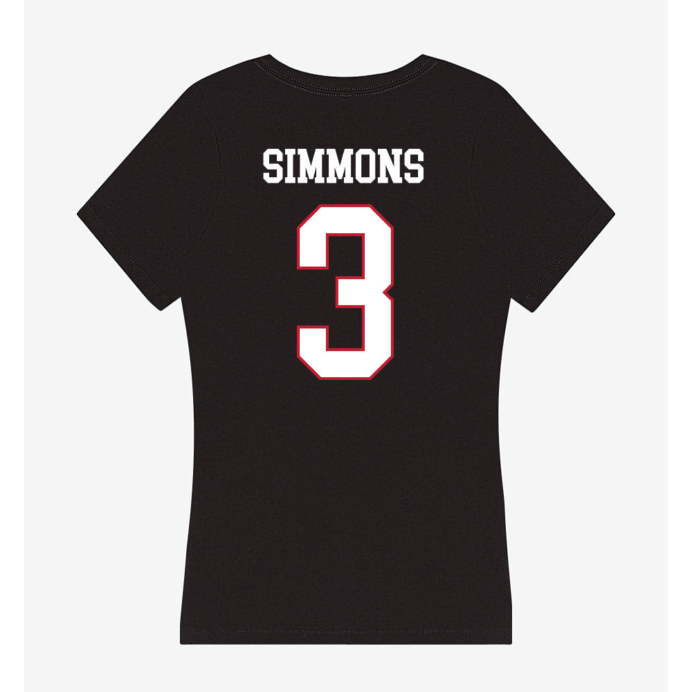 Miami of Ohio - NCAA Football : Quintin Simmons - Women's V-Neck T-Shirt-1