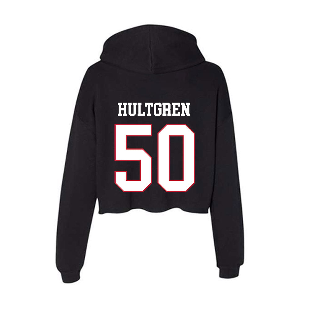 Miami of Ohio - NCAA Football : Zach Hultgren - Classic Shersey Women's Crop Fleece Hooded Sweatshirt-1