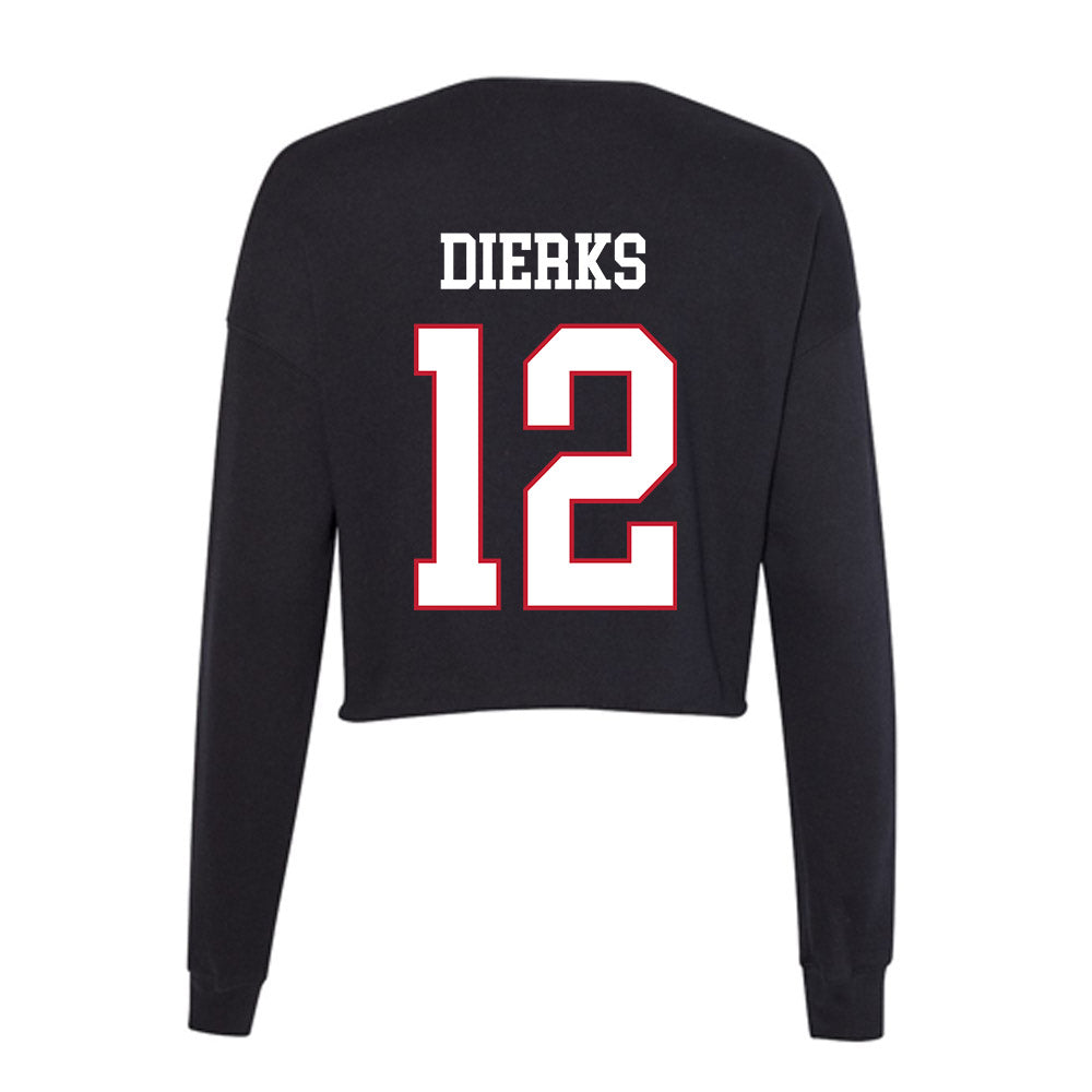 Miami of Ohio - NCAA Baseball : Marcus Dierks - Women's Cropped Crew Fleece-1