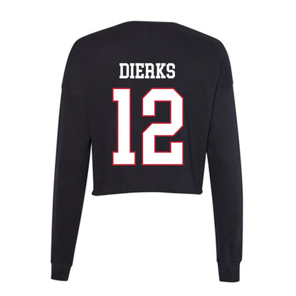 Miami of Ohio - NCAA Baseball : Marcus Dierks - Women's Cropped Crew Fleece-1