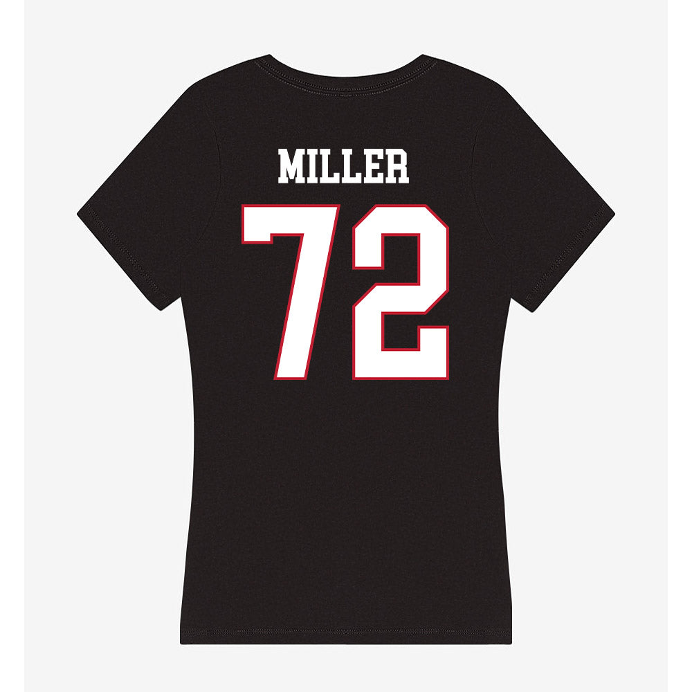 Miami of Ohio - NCAA Softball : Lindsey Miller - Women's V-Neck T-Shirt-1