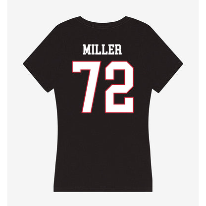 Miami of Ohio - NCAA Softball : Lindsey Miller - Women's V-Neck T-Shirt-1