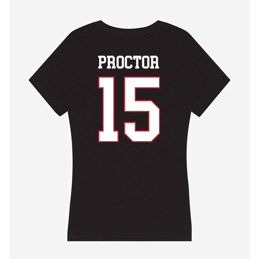 Miami of Ohio - NCAA Baseball : Keenan Proctor - Women's V-Neck T-Shirt-1