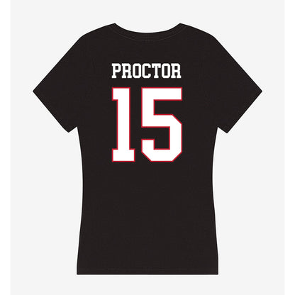 Miami of Ohio - NCAA Baseball : Keenan Proctor - Women's V-Neck T-Shirt-1