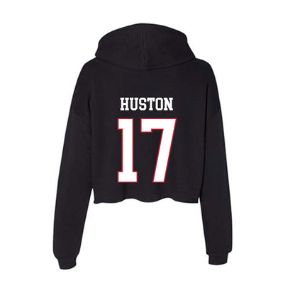 Miami of Ohio - NCAA Men's Ice Hockey : Cal Huston - Women's Crop Fleece Hooded Sweatshirt-1