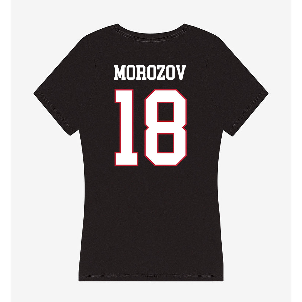 Miami of Ohio - NCAA Men's Ice Hockey : Ilia Morozov - Women's V-Neck T-Shirt-1