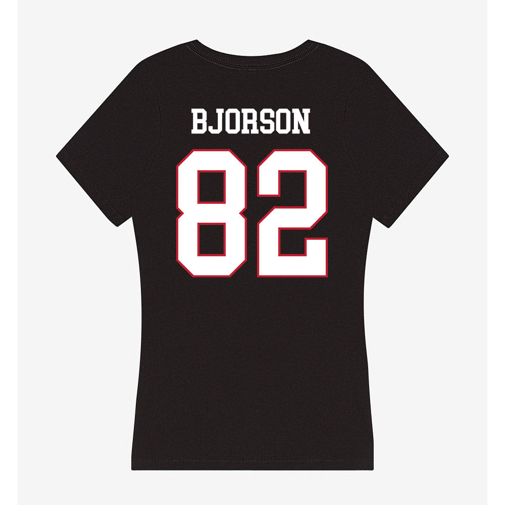 Miami of Ohio - NCAA Football : Andrew Bjorson - Women's V-Neck T-Shirt-1