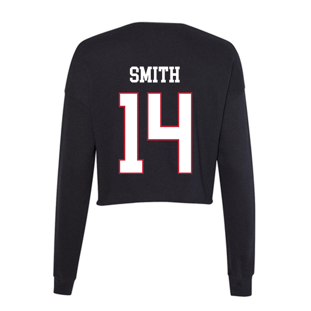 Miami of Ohio - NCAA Men's Ice Hockey : Ryan Smith - Women's Cropped Crew Fleece-1