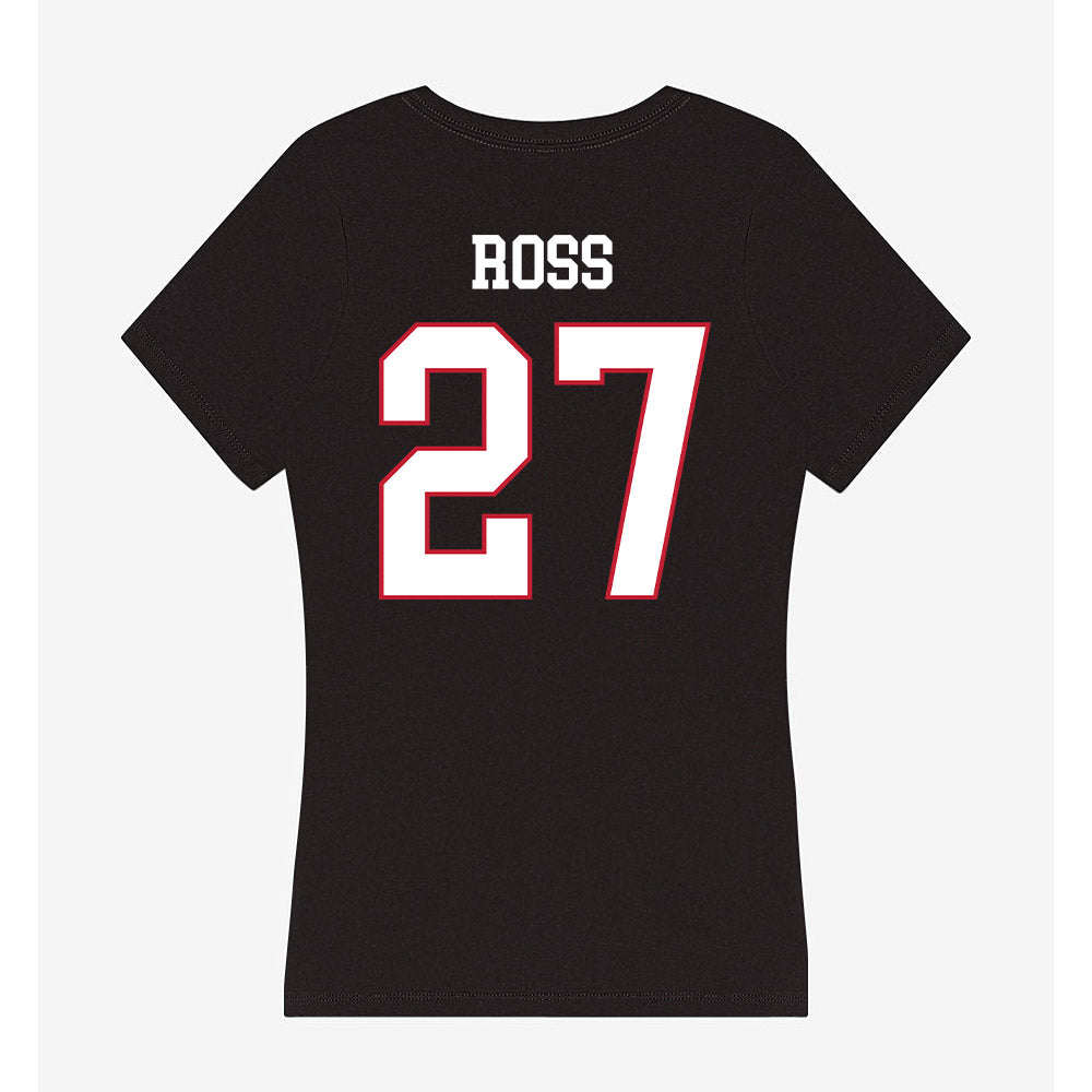 Miami of Ohio - NCAA Baseball : Luke Ross - Women's V-Neck T-Shirt-1
