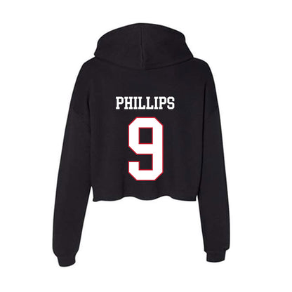 Miami of Ohio - NCAA Baseball : Drew Phillips - Women's Crop Fleece Hoodie-1