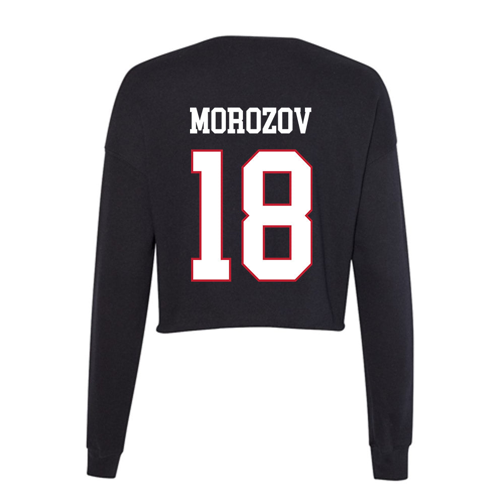 Miami of Ohio - NCAA Men's Ice Hockey : Ilia Morozov - Women's Cropped Crew Fleece-1