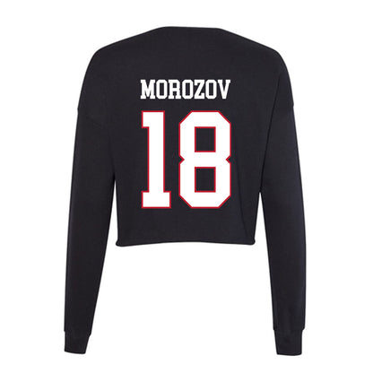 Miami of Ohio - NCAA Men's Ice Hockey : Ilia Morozov - Women's Cropped Crew Fleece-1