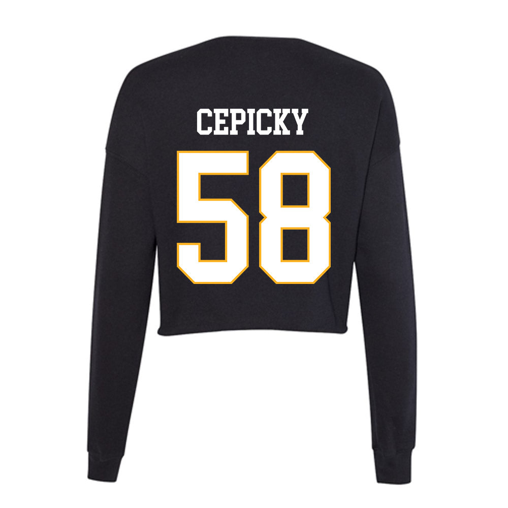 Kennesaw - NCAA Football : Daniel Cepicky - Women's Cropped Crew Fleece-1