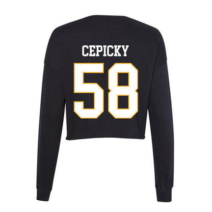 Kennesaw - NCAA Football : Daniel Cepicky - Women's Cropped Crew Fleece-1