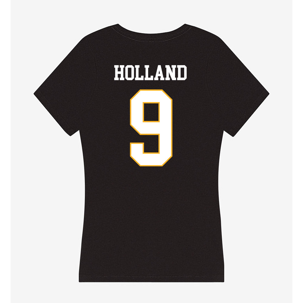 Kennesaw - NCAA Men's Basketball : Eric Holland - Women's V-Neck T-Shirt-1