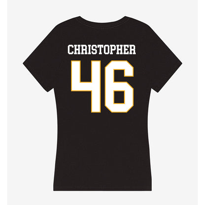 Kennesaw - NCAA Football : Tywon Christopher - Women's V-Neck T-Shirt-1