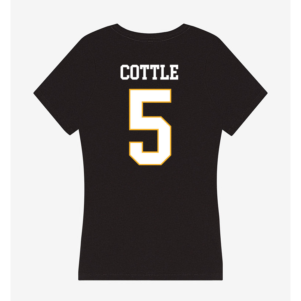 Kennesaw - NCAA Men's Basketball : Simeon Cottle - Women's V-Neck T-Shirt-1