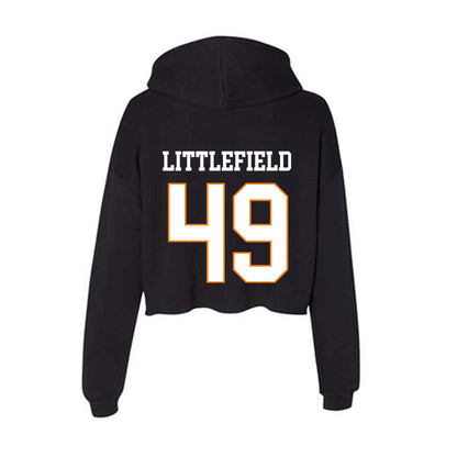 UT Martin - NCAA Football : Connon Littlefield - Women's Crop Fleece Hoodie-1