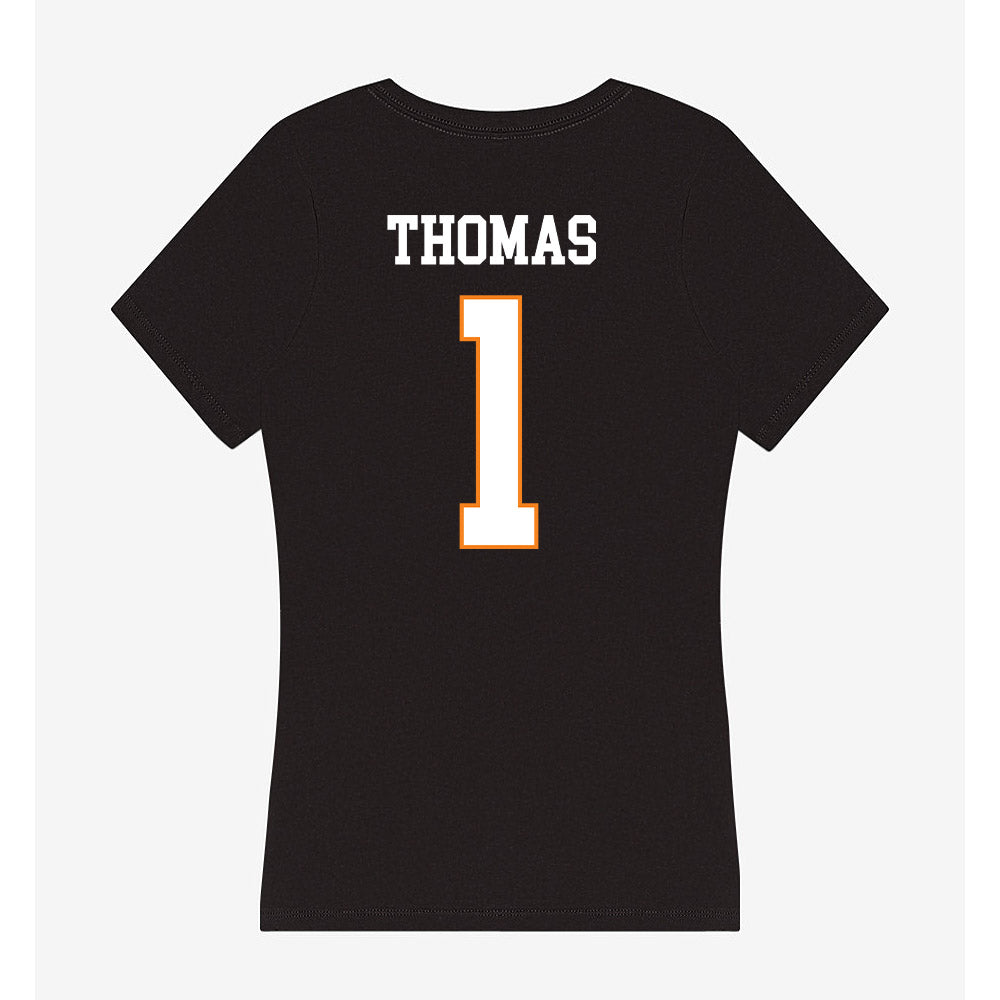 UT Martin - NCAA Men's Track & Field : Caleb Thomas - Women's V-Neck T-Shirt-1