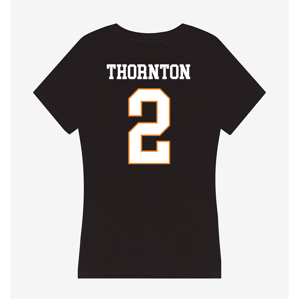 UT Martin - NCAA Baseball : Quincy Thornton - Women's V-Neck T-Shirt-1