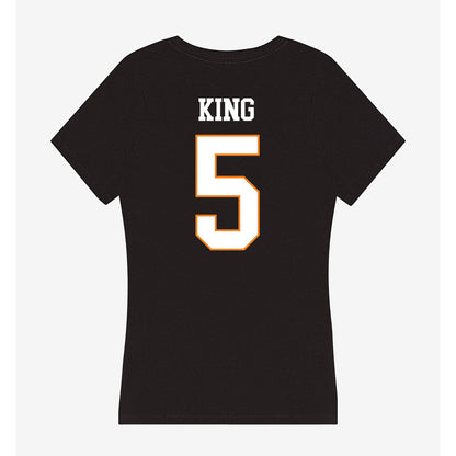 UT Martin - NCAA Men's Basketball : Damien King - Women's V-Neck T-Shirt-1