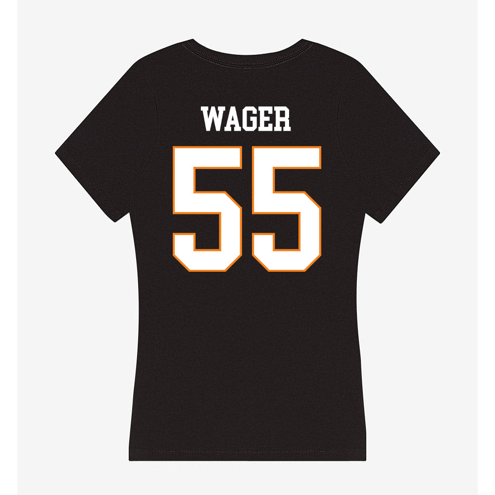 UT Martin - NCAA Baseball : Zach Wager - Women's V-Neck T-Shirt-1