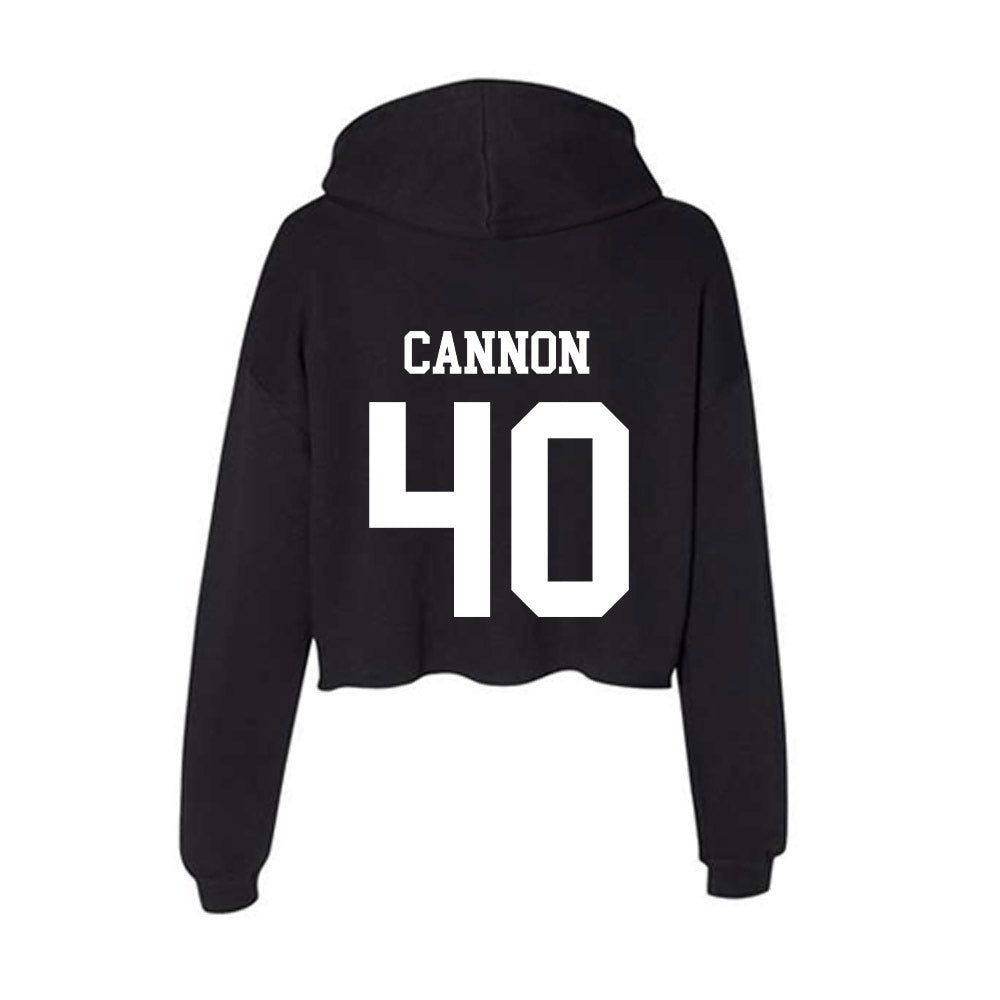 UCSD - NCAA Baseball : Shane Cannon - Women's Crop Fleece Hoodie-1