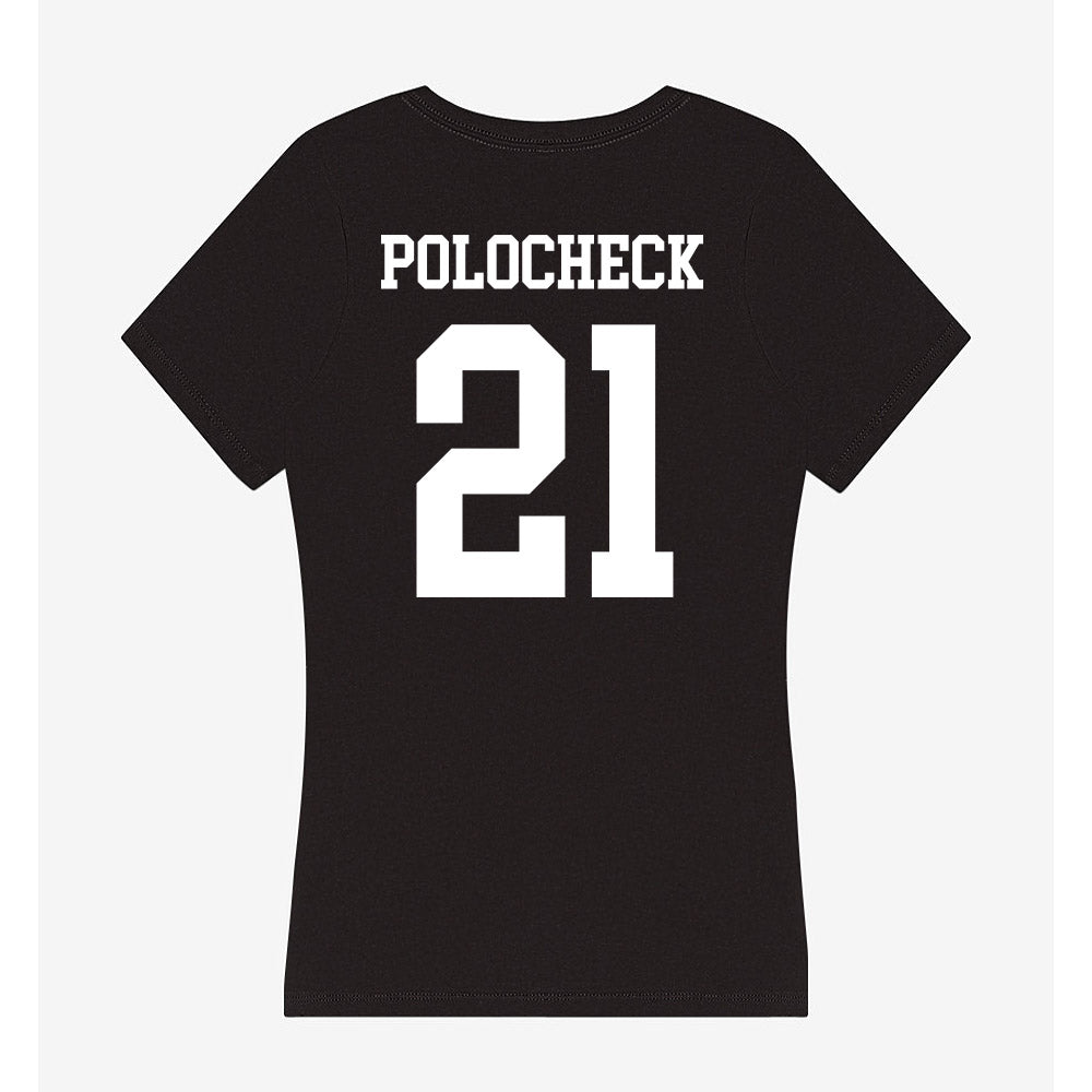 UCSD - NCAA Women's Basketball : Nicki Polocheck - Women's V-Neck T-Shirt-1