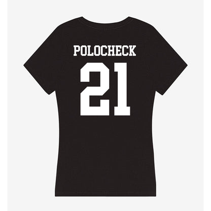 UCSD - NCAA Women's Basketball : Nicki Polocheck - Women's V-Neck T-Shirt-1