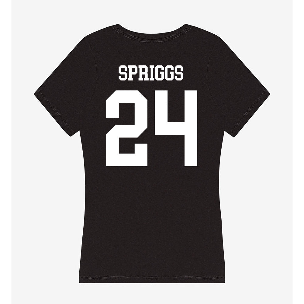 UCSD - NCAA Women's Basketball : Kayanna Spriggs - Women's V-Neck T-Shirt-1