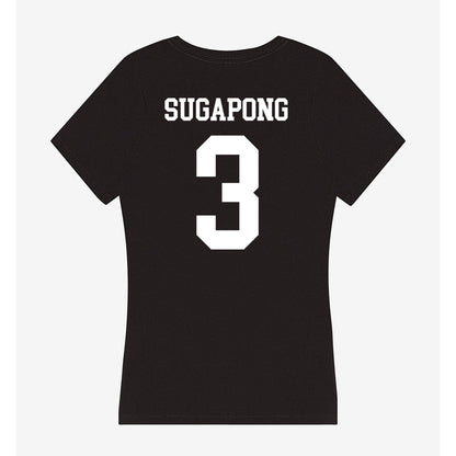 UCSD - NCAA Women's Basketball : Sumayah Sugapong - Women's V-Neck T-Shirt-1