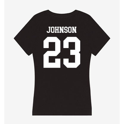 UCSD - NCAA Men's Basketball : Trap Johnson - Women's V-Neck T-Shirt-1