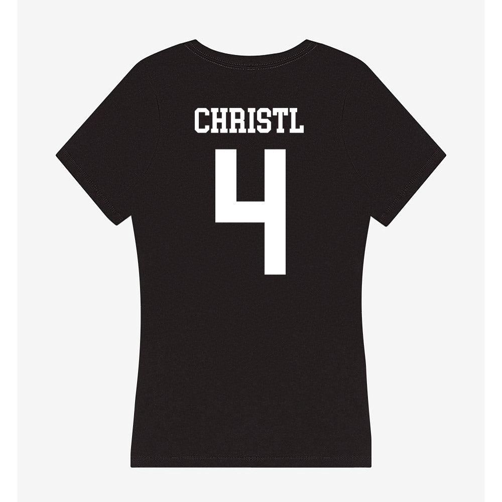 UCSD - NCAA Women's Water Polo : Caroline Christl - Women's V-Neck T-Shirt-1