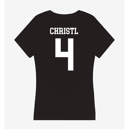 UCSD - NCAA Women's Water Polo : Caroline Christl - Women's V-Neck T-Shirt-1