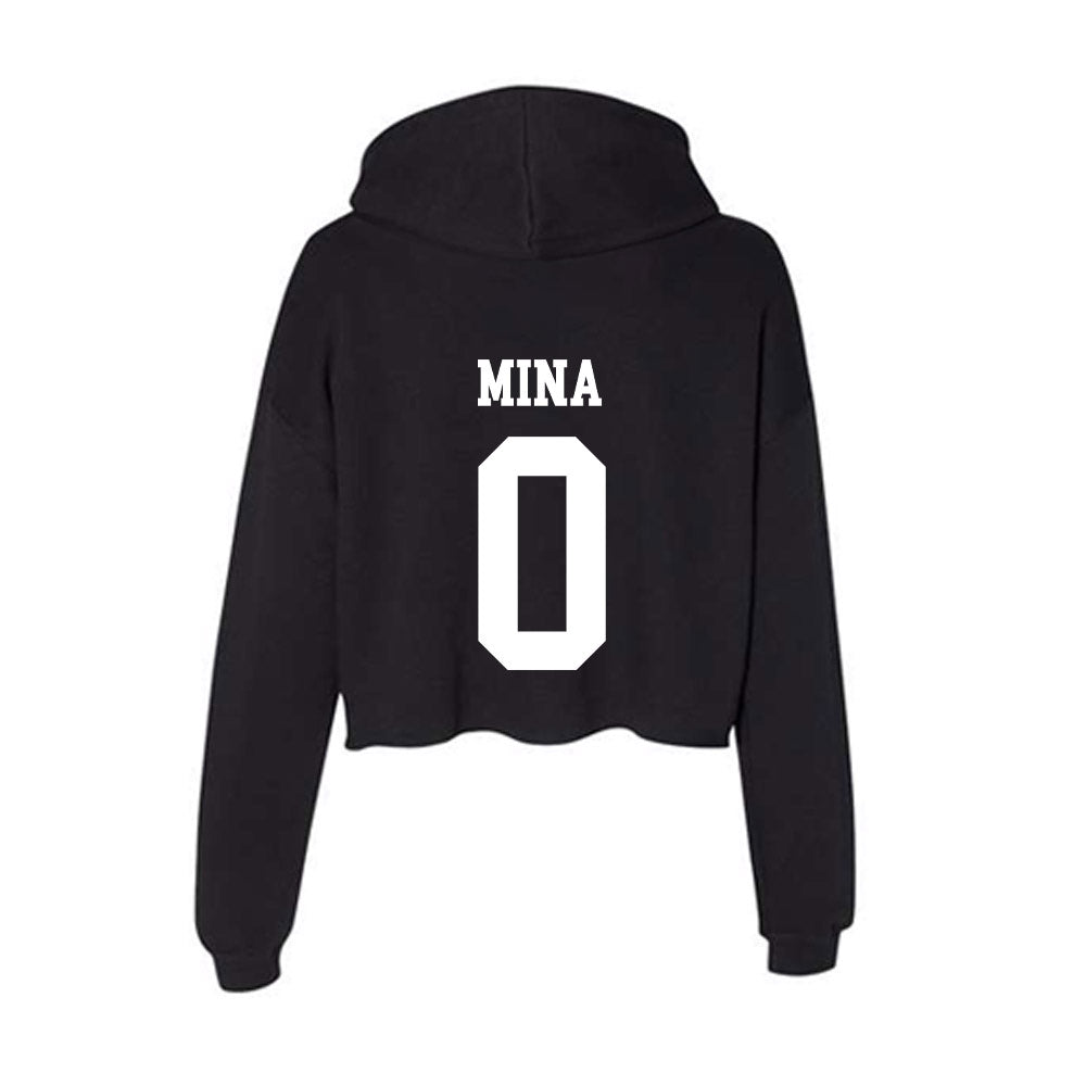 UCSD - NCAA Men's Water Polo : Orlando Mina - Women's Crop Fleece Hooded Sweatshirt-1