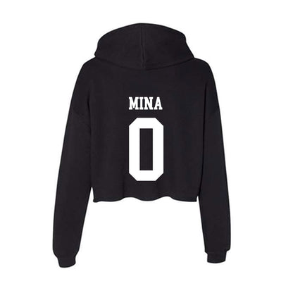 UCSD - NCAA Men's Water Polo : Orlando Mina - Women's Crop Fleece Hooded Sweatshirt-1
