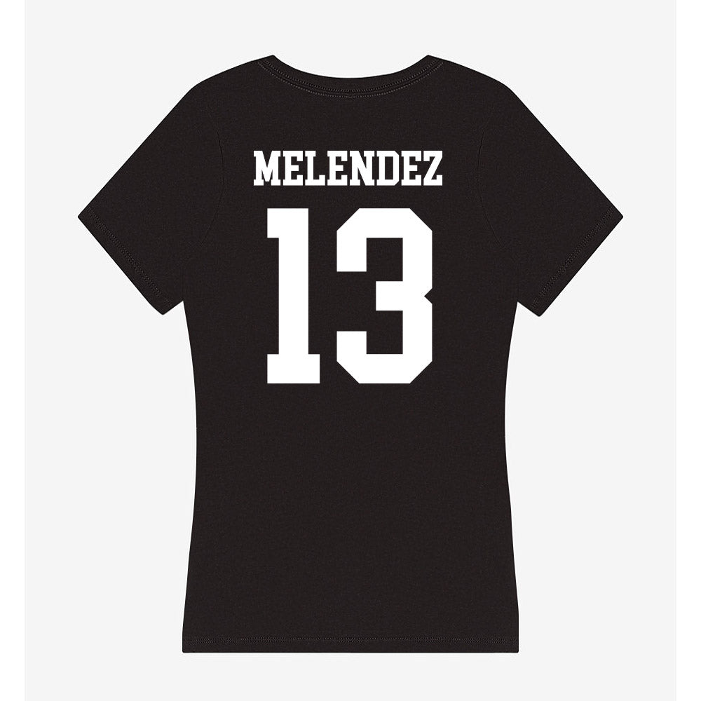 UCSD - NCAA Softball : Mariah Melendez - Women's V-Neck T-Shirt-1
