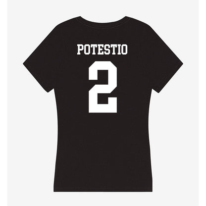 UCSD - NCAA Baseball : Anthony Potestio - Women's V-Neck T-Shirt-1
