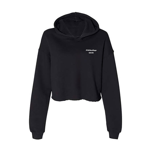 UCSD - NCAA Men's Soccer : Vik Singh - Women's Crop Fleece Hooded Sweatshirt-0