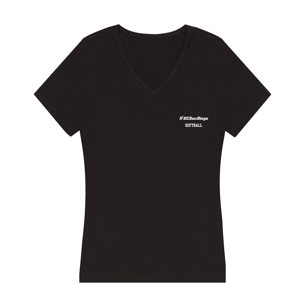 UCSD - NCAA Softball : Alexis Huey - Women's V-Neck T-Shirt-0
