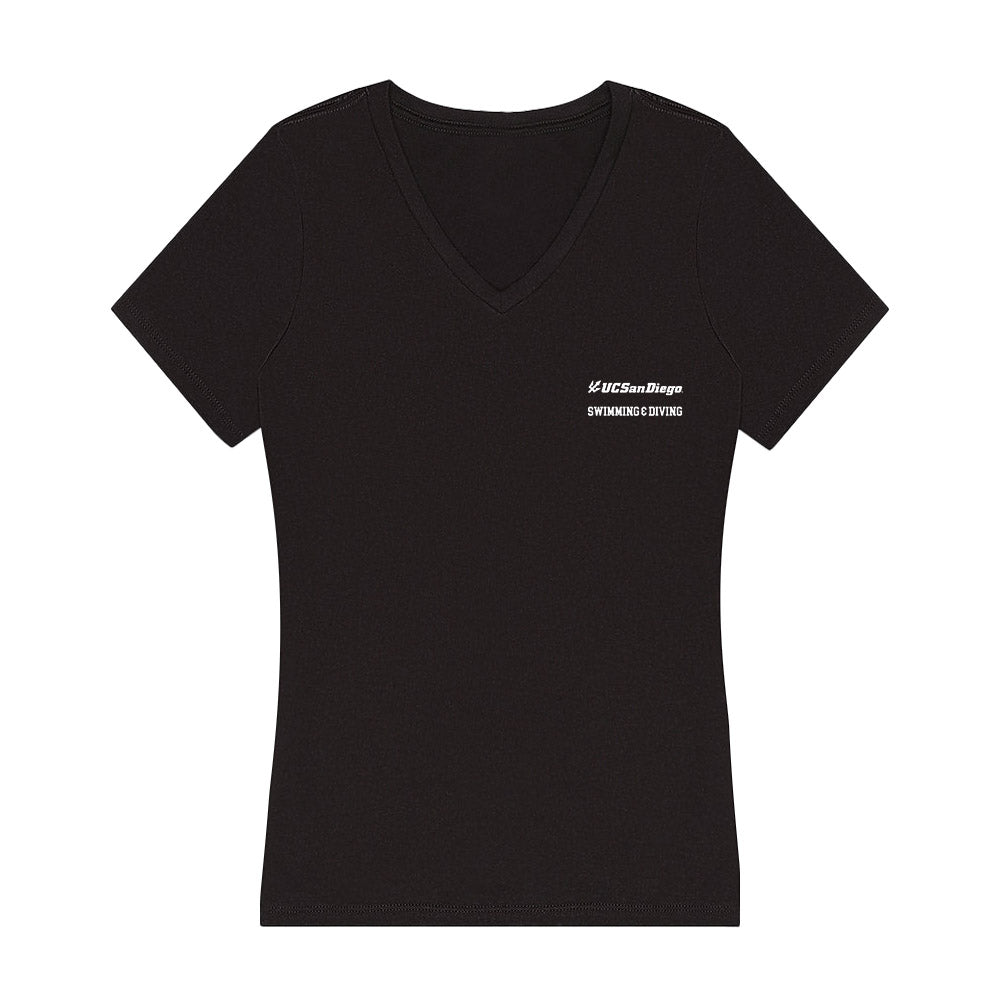 UCSD - NCAA Women's Swimming : Hayley Gregory - Women's V-Neck T-Shirt-0