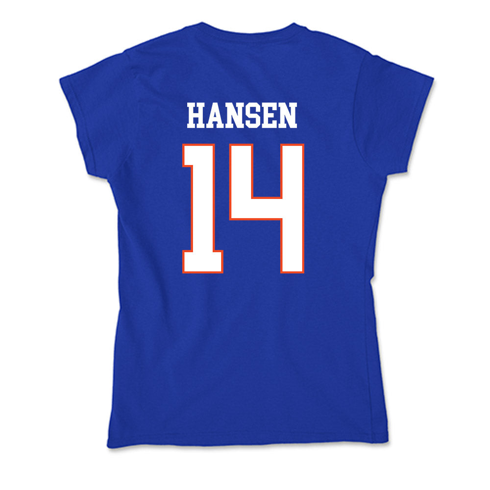 Boise State - NCAA Women's Basketball : Mya Hansen - Soft Style Women’s T-Shirt-1