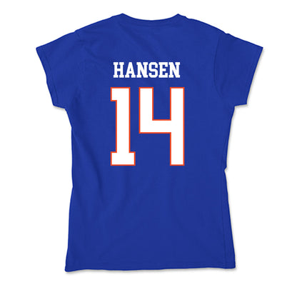 Boise State - NCAA Women's Basketball : Mya Hansen - Soft Style Women’s T-Shirt-1