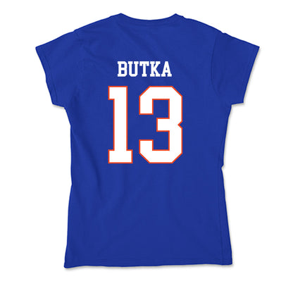 Boise State - NCAA Men's Basketball : Dovydas Butka - Soft Style Women’s T-Shirt-1