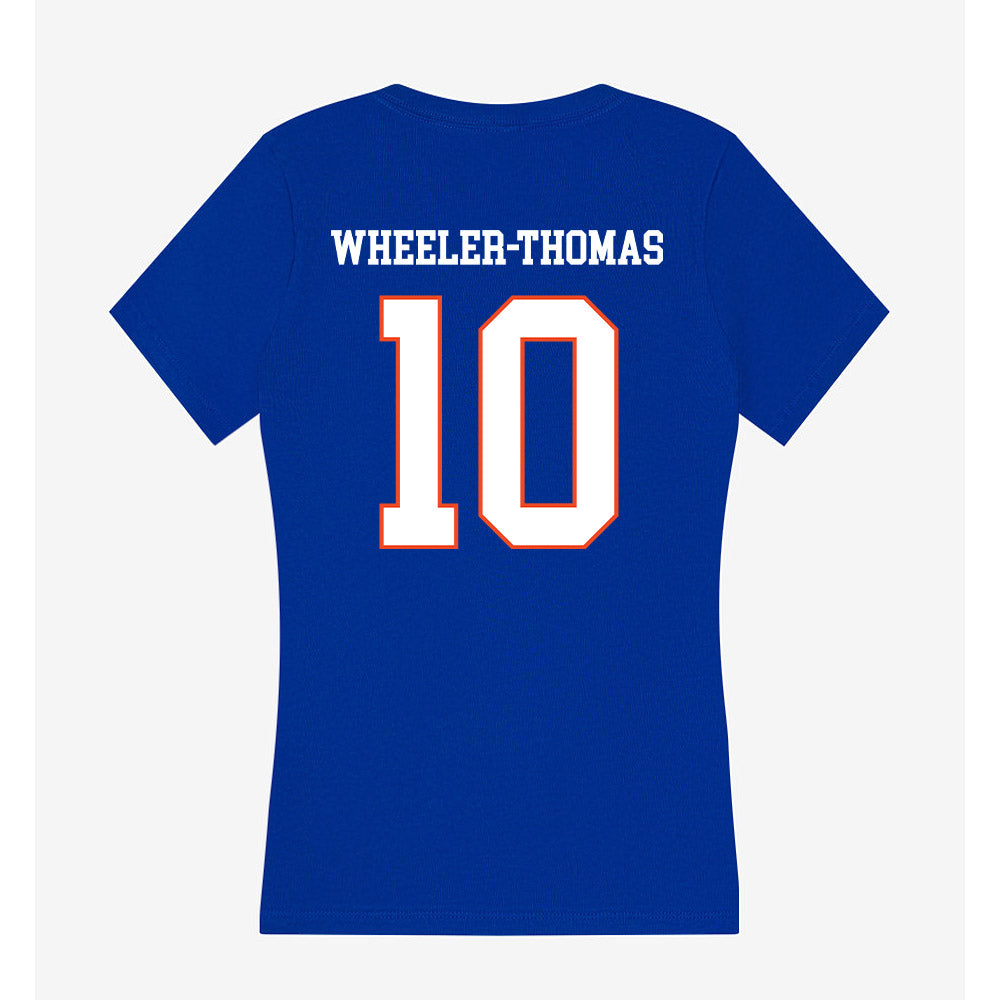 Boise State - NCAA Men's Basketball : Damari Wheeler-Thomas - Women's V-Neck T-Shirt-1