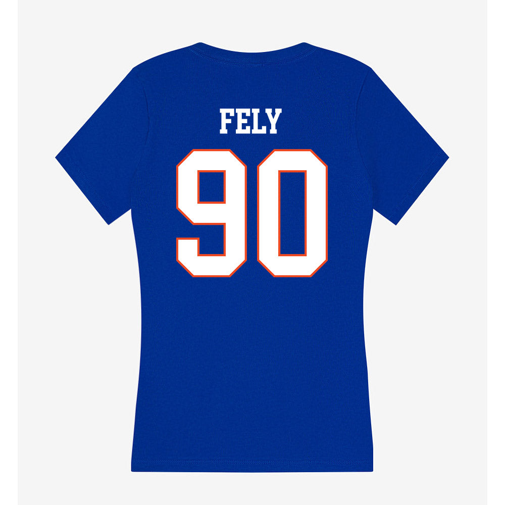 Boise State - NCAA Football : Braxton Fely - Women's V-Neck T-Shirt-1